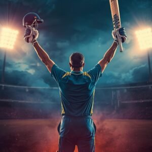 MS Dhoni Cricket Poster